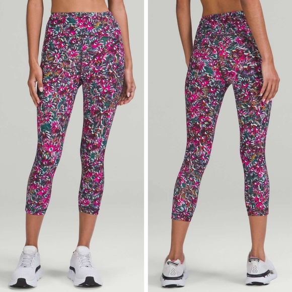 lululemon athletica Pants - Lululemon Swift Speed High-Rise Crop 21" Floral Electric Multi Plus Size Legging